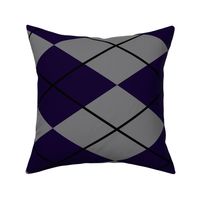 navy gray argyle with black lines