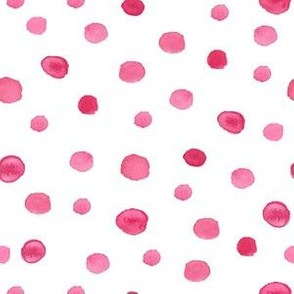 Pink Modern Watercolor Polka Dots