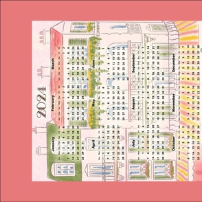 2024 Pastel Cafe Calendar