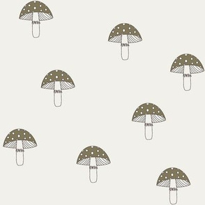 Mushroom fabric - cute cottagecore fabric - 