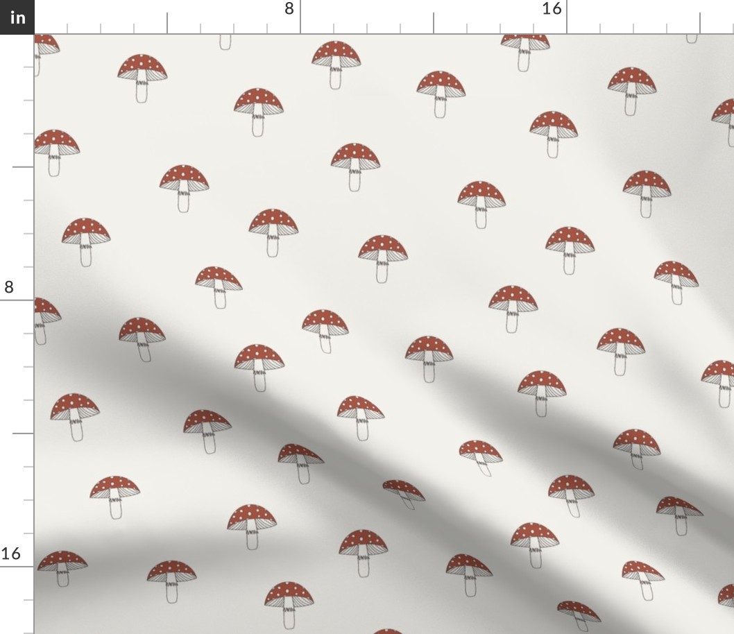 Mushroom fabric - cute cottagecore fabric - 