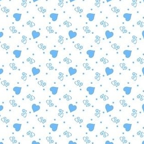 double hearts blue