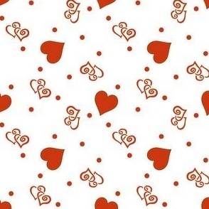 double hearts red
