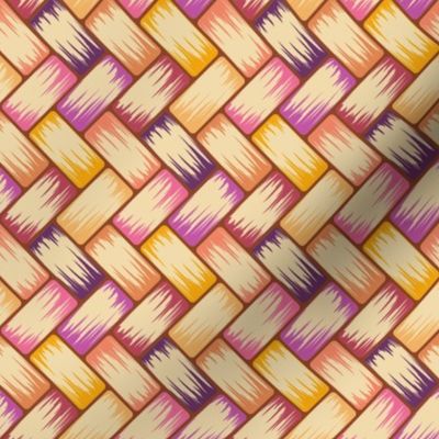 Purple Palm Weave Horiz 8in