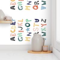 abc alphabet print - rainbow 