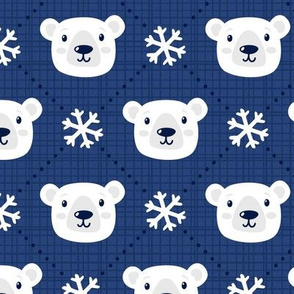 Winter polar bears. Holiday Christmas design. Big scale