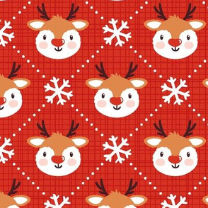 Christmas reindeer. Winter holiday design. Big scale