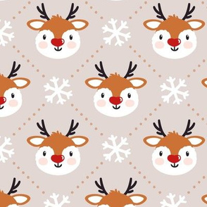 Christmas reindeer. Winter holiday design.  Big scale