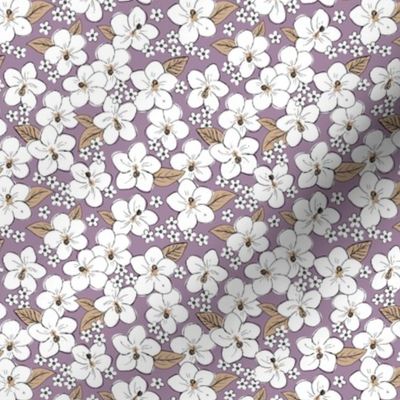 Hibiscus flowers and tropical island boho blossom beach vibes and summer hawaii nursery design mauve purple beige white SMALL