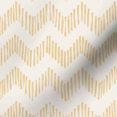 Geometric Zigs and Zags Golden Cream