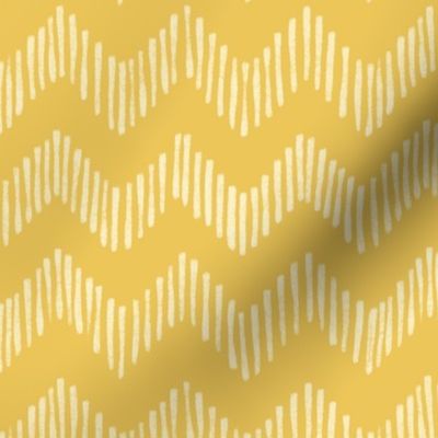 Geometric Zigs and Zags Golden Yellow