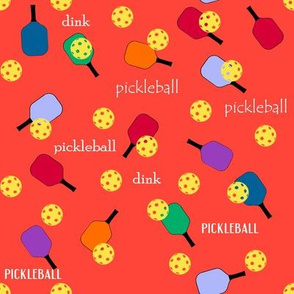Pickleball-Orange Background