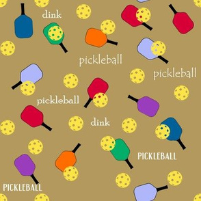 Pickleball-Gold Background