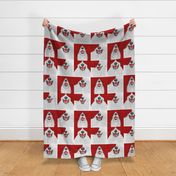 Nosey red and white Flyball Dog faces