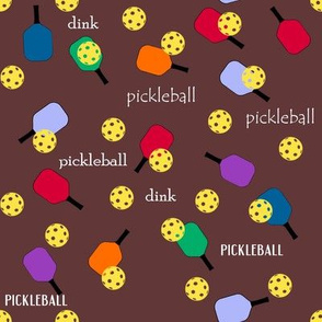 Pickleball-Brown Background