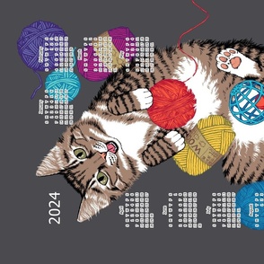 2024 calendar cat and yarn