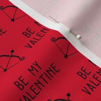 be my valentine - black on red - LAD20