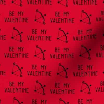 be my valentine - black on red - LAD20