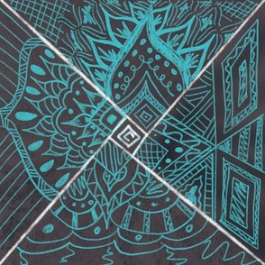 Turquoise geometric design