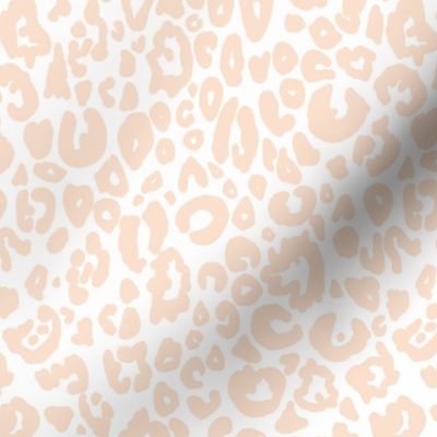 Cheetah Chic // Peachy Tan Neutral on White (Smaller Size)