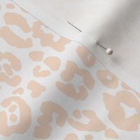 Cheetah Chic // Peachy Tan Neutral on White (Smaller Size)