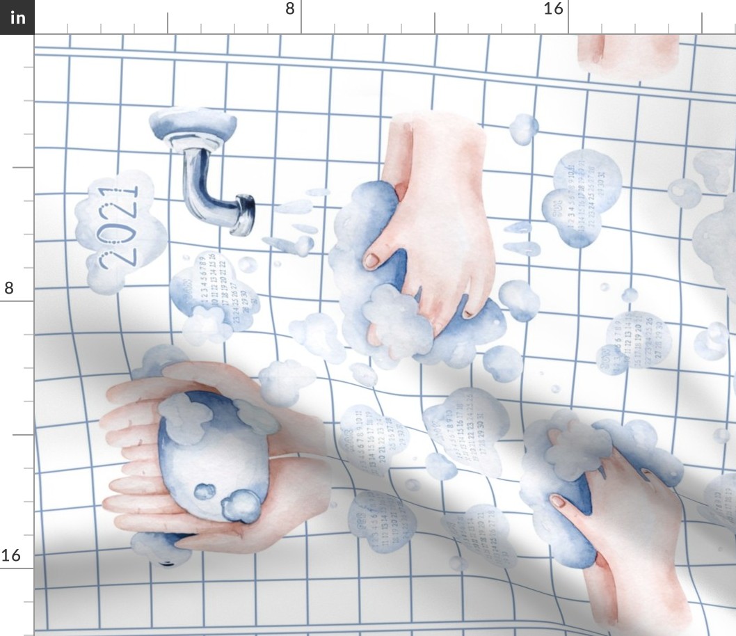 wash your hands tea towel calendar 2021