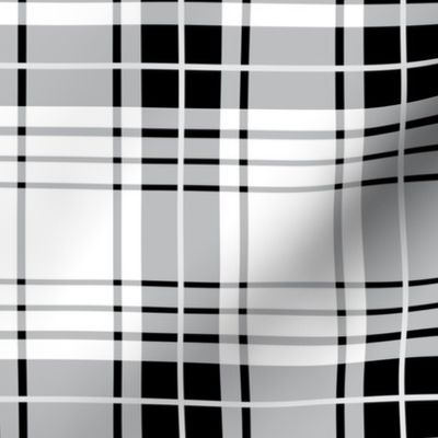 Black and White Plaid - Large Scale