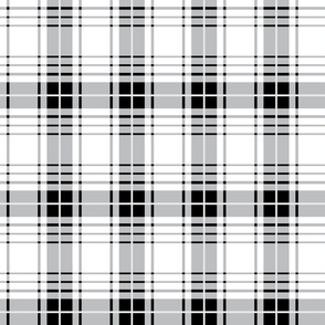 Black and White Plaid - Large Scale