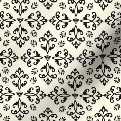 classic black and ivory bee modern farmhouse cottage block pattern terriconraddesigns