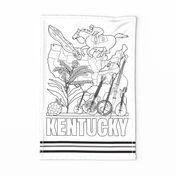 Kentucky Coloring In Tea Towel