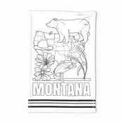 Montana Coloring In Tea Towel