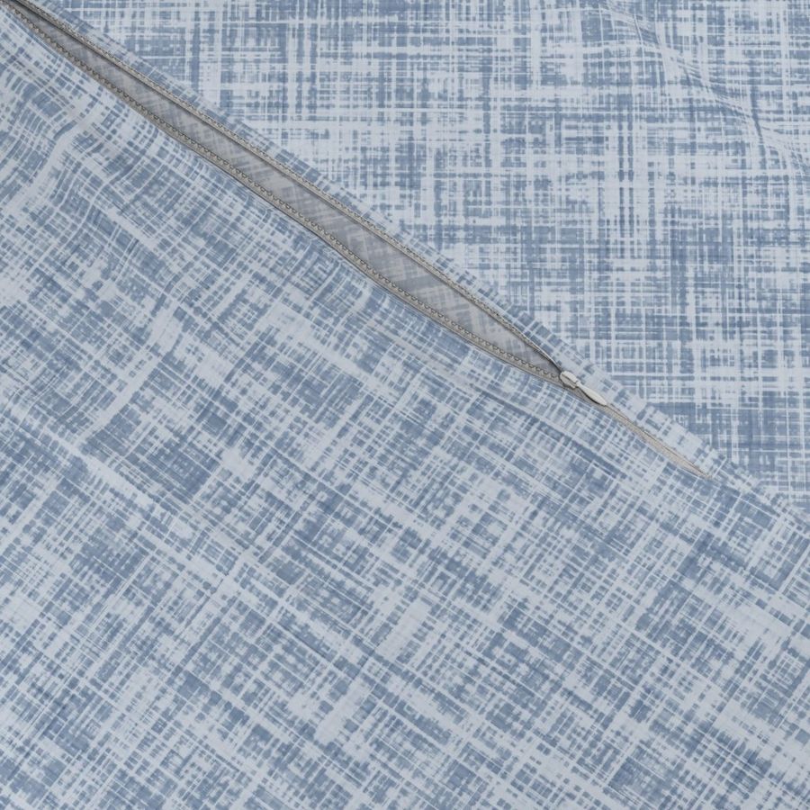 linen look fabric and wallpaper in Soft Chambray blue