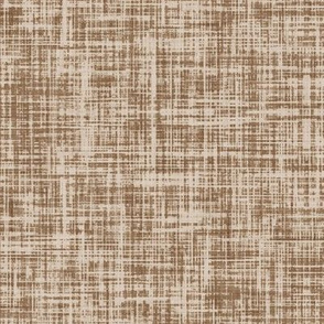 linen look fabric and wallpaper in Tobacco Brown