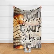 Oh My Gourd I Love Fall - 54 x 72 inch minky blanket