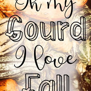 Oh My Gourd I Love Fall - 54 x 72 inch minky blanket