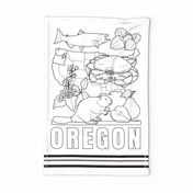 Oregon Coloring In Tea Towel