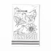 Tennessee Coloring Tea Towel