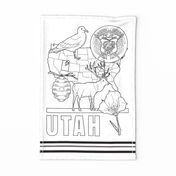 Utah Coloring In Tea Towel