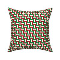 geometrically assembled flag of italy or mexiko – sports fan fabric | tiny