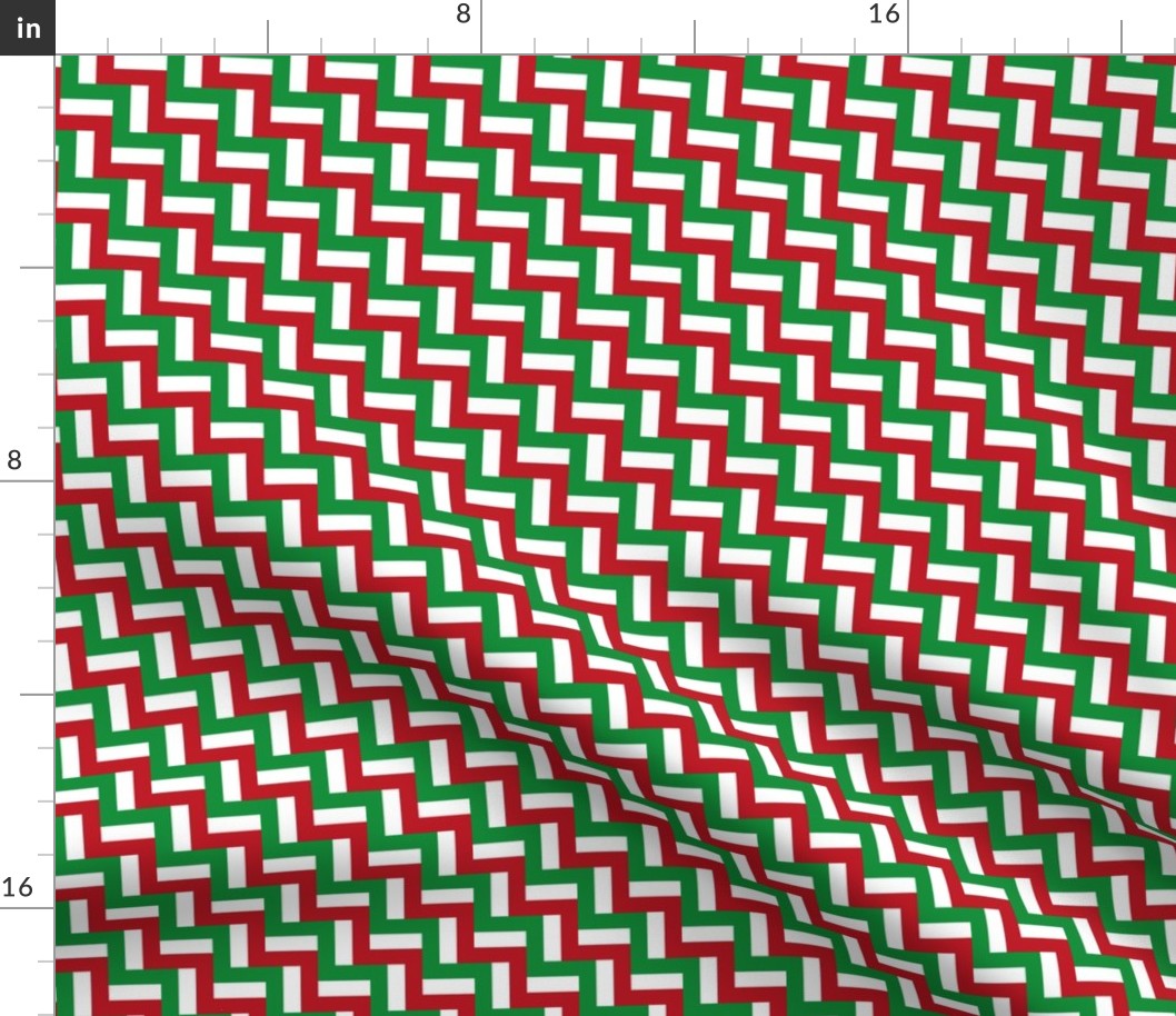 geometrically assembled flag of italy or mexiko – sports fan fabric | tiny