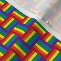 geometrically assembled rainbow pride flag - tiny scale