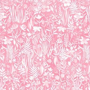 Tiny Scale Pink Monochrome Nature Floral