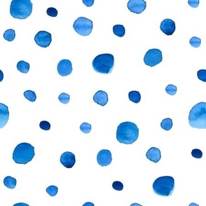 Blue Modern Watercolor Polka Dot