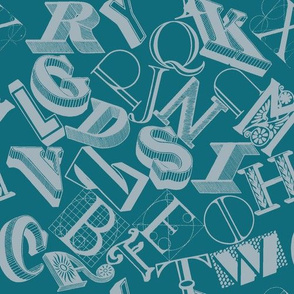 Typography teal