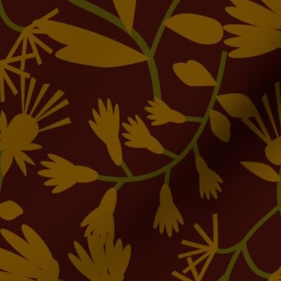 Papercut Floral Chocolate Velvet