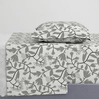 Papercut Floral Grey Light Ground