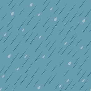 Pastel blue rain (S)