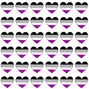 Pride Hearts Grid All Asexual