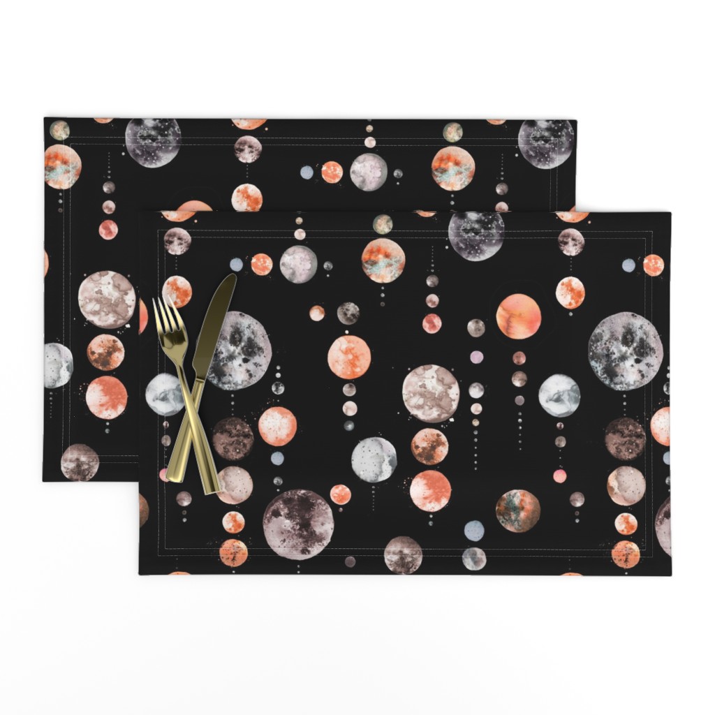 Moon phases night Black