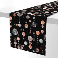 Moon phases night Black